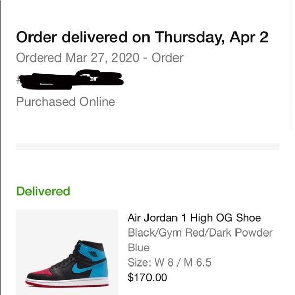 Air Jordan 1 High OG “UNC to Chicago” Size 8 NEW - Picture 6 of 6